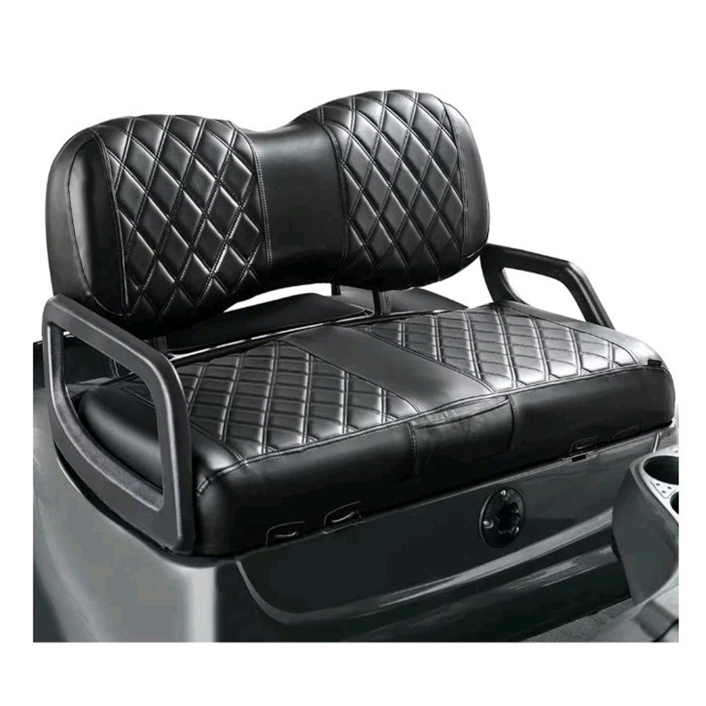 PZWLI Golf Cart Diamond Seat Covers for Club Car Precedent OEM Black Vinyl